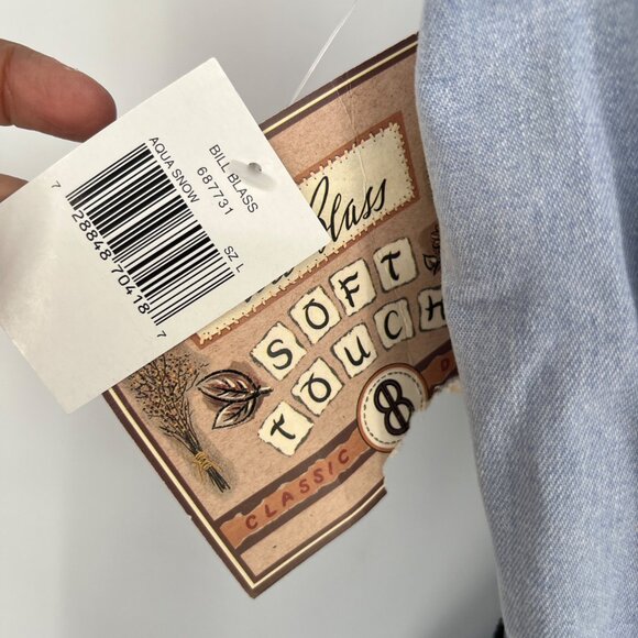 Bill Blass Vintage Blue Denim Pleated Romper Aqua Snow Size Large NWT - Picture 9 of 14